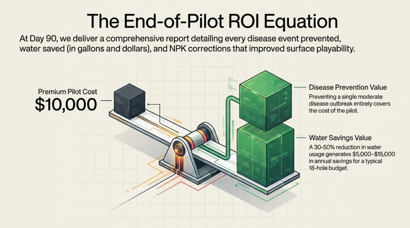 End-of-pilot ROI equation — prevention vs. emergency remediation