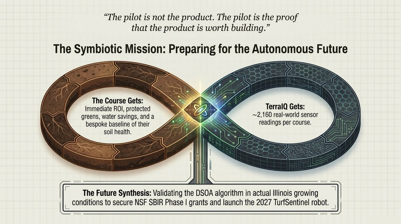 The symbiotic mission — the course gets ROI, TerraIQ gets 2,160 data points